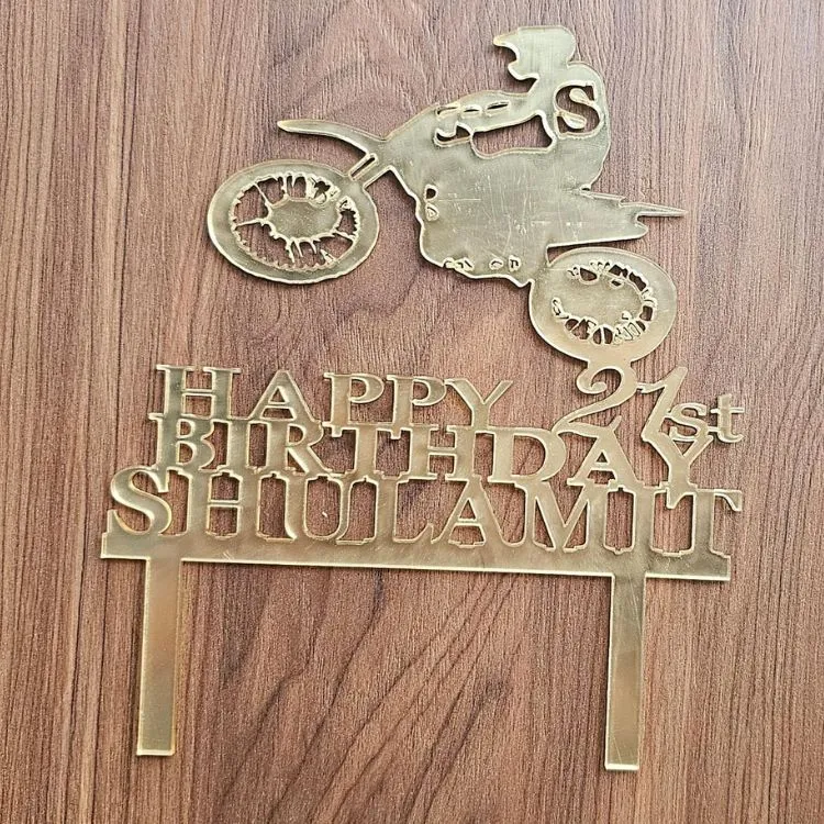 Birthday Cake Topper Bike Theme